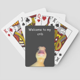Baraja De Cartas Meme del Pato Divertido – “Bienvenido a Mi Casa” A