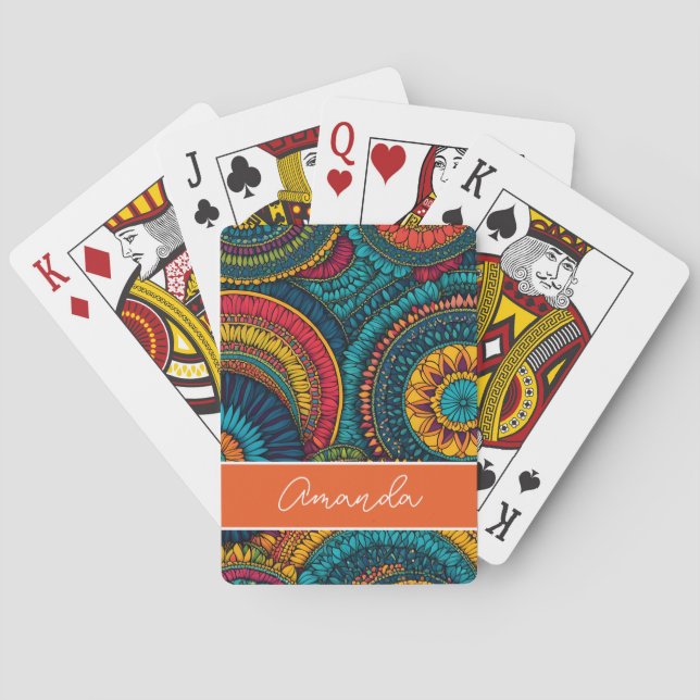 Baraja De Cartas Memoria de patrón personalizado (Reverso)