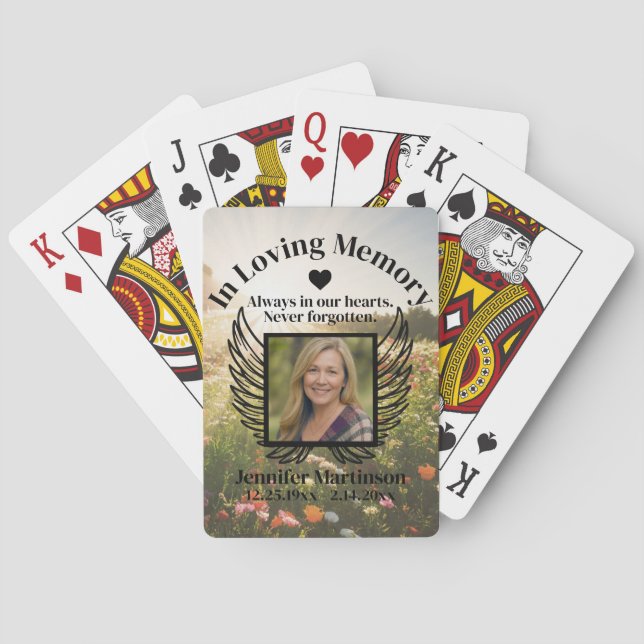 Baraja De Cartas Memorial | Agregar Foto (Reverso)