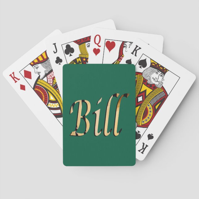 Baraja De Cartas Men Called Bill, (Reverso)