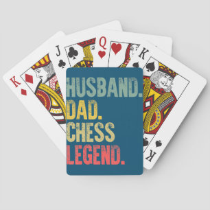 Baraja De Cartas Mens Funny Gige Husband Dad Chess Legend
