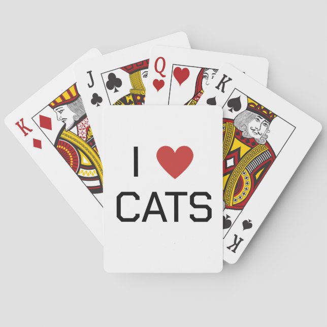 Baraja De Cartas Mensaje de los gatos del corazón (Reverso)