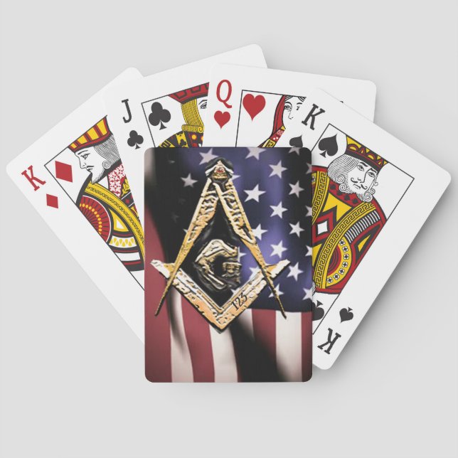 Baraja De Cartas Mentes masónicas (amarillentas) Estados Unidos (Reverso)