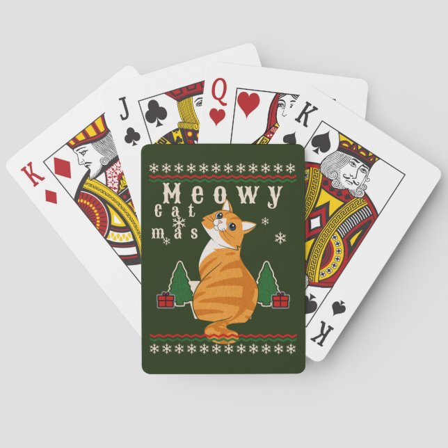 Baraja De Cartas meowy catmas  (Reverso)