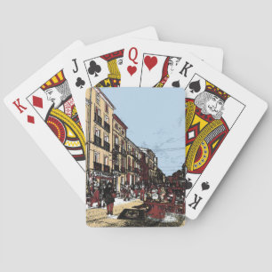 Baraja De Cartas Mercado de Antigüedades de Pezenas Francia