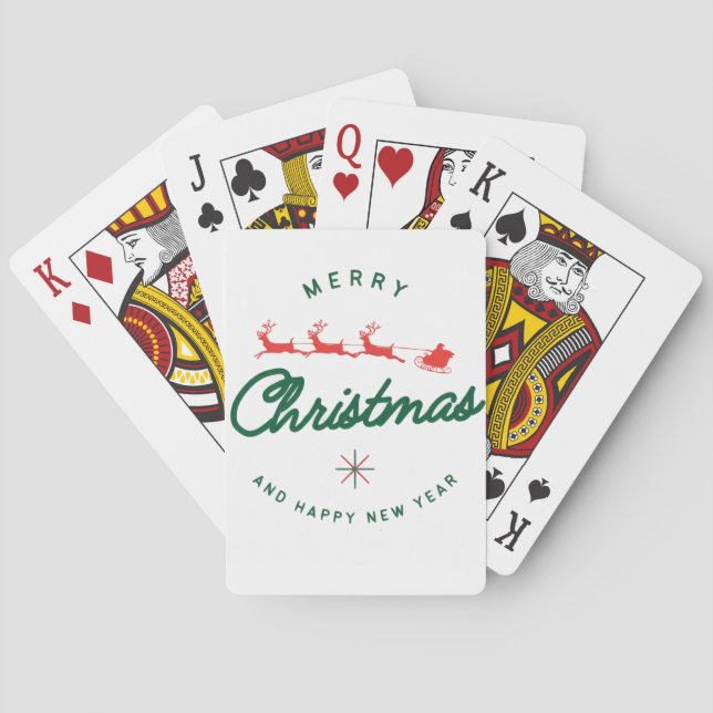 Baraja De Cartas Merry Christmas and happy New Year  (Reverso)