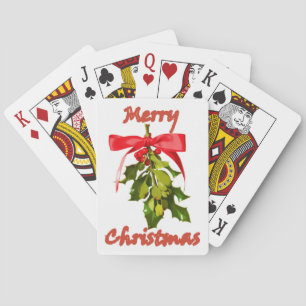 Baraja De Cartas Merry Christmas mistletoe