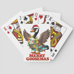 Baraja De Cartas Merry Goosemas Funny Navidad Ganso Navidad