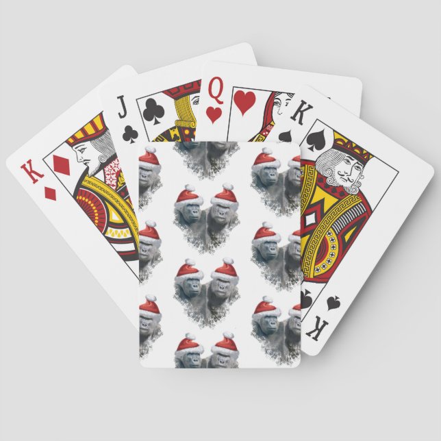 Baraja De Cartas Merry Gorilla Christmas (Reverso)