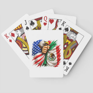 Baraja De Cartas Mes de la Herencia Hispana USA Bandera de México