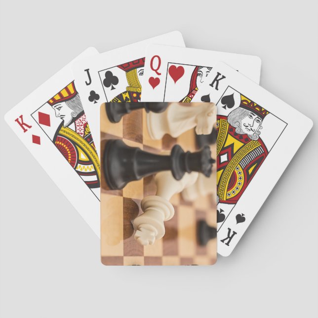 Baraja De Cartas Mesa de ajedrez muy Guay con piezas (Reverso)