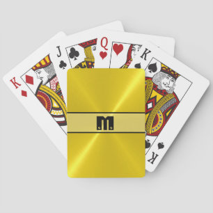 Baraja De Cartas Metal brillante 6 del acero inoxidable del oro