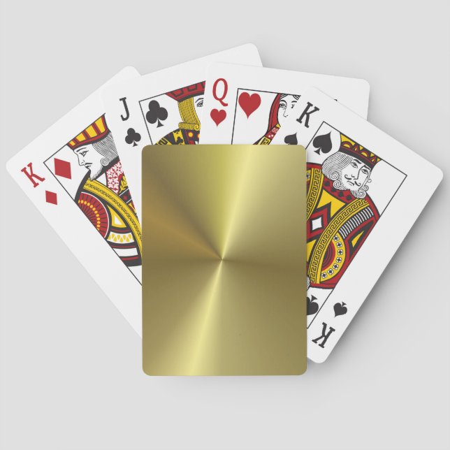 Baraja De Cartas Metálico Aspecto Faux Gold Elegant Plantilla Moder (Reverso)