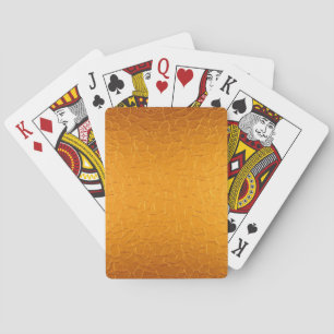 Baraja De Cartas Metálico brillante inoxidable de oro
