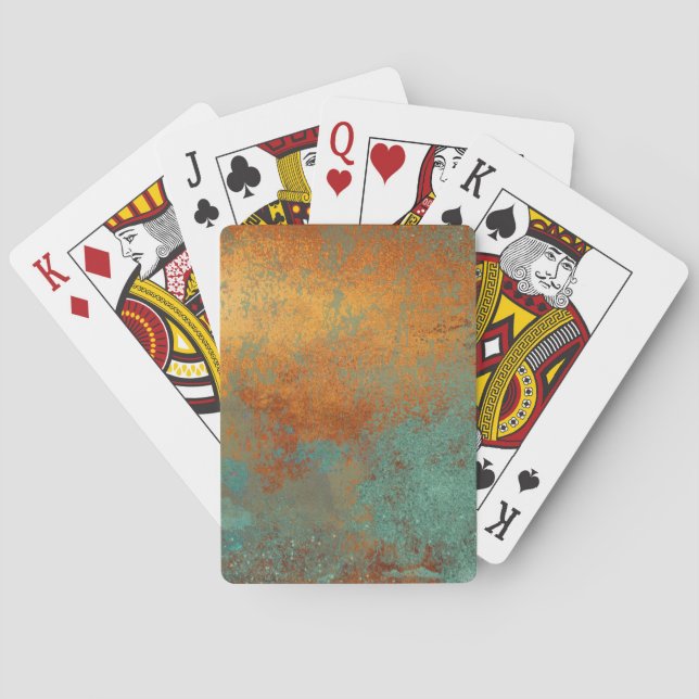 Baraja De Cartas Metálico de moda Rich Copper Patina (Reverso)