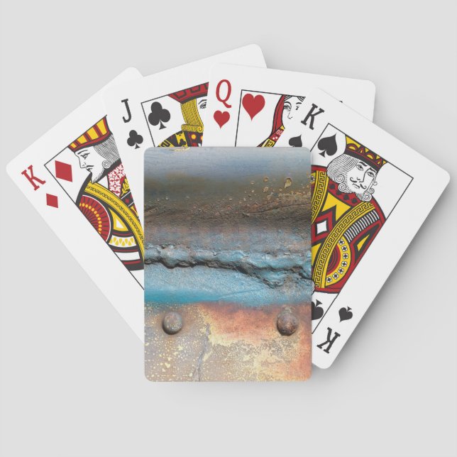 Baraja De Cartas Metalizado oxidado (Reverso)