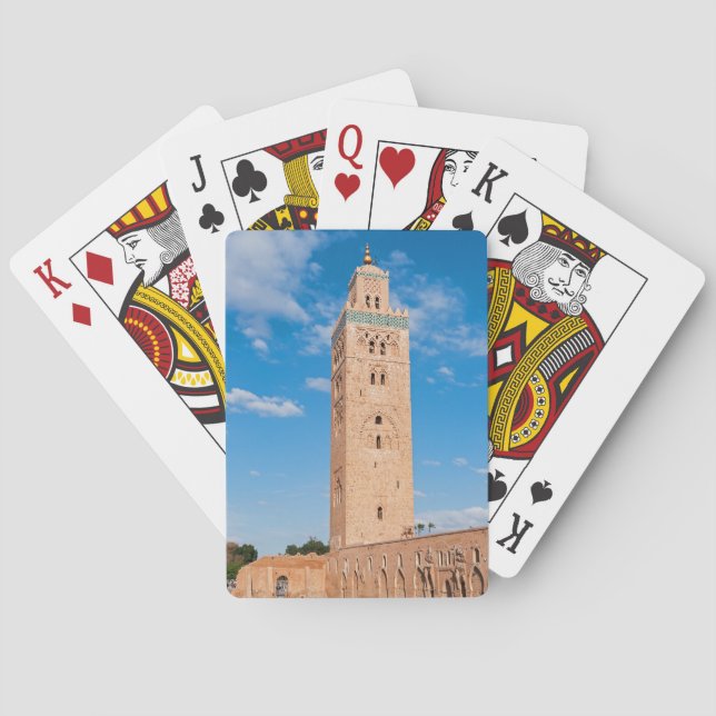 Baraja De Cartas Mezquita Koutoubia - Marrakech, Marruecos (Reverso)