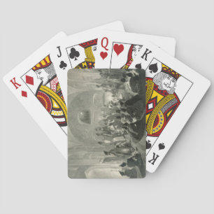 Baraja De Cartas Mezquita persa en Ereván, Armenia, una noche