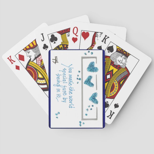 Baraja De Cartas Mi amigo: "Haces del mundo especial" texto (Reverso)