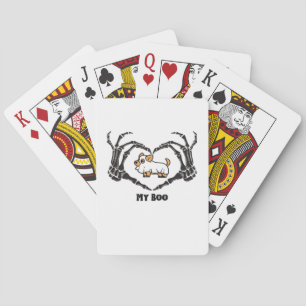 Baraja De Cartas Mi Boo Chihuahua Costume Con Las Manos Del Corazón