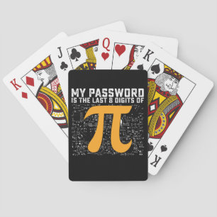 Baraja De Cartas Mi Contraseña Es Los Últimos 8 Dígitos De Pi Day M