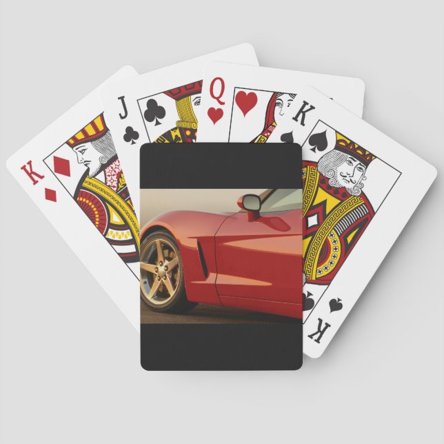 Baraja De Cartas Mi Corvette rojo (Reverso)