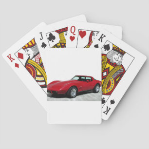 Baraja De Cartas Mi Corvette rojo de 1979