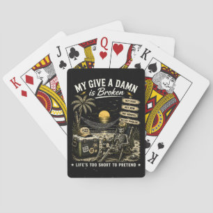 Baraja De Cartas Mi Dar-Importa Está Roto La Vida Es Demasiado Cort