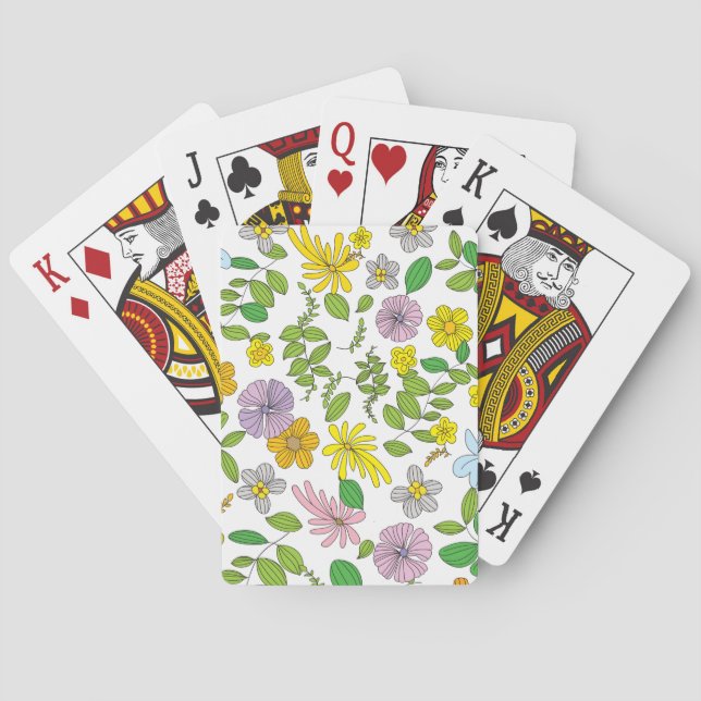 Baraja De Cartas Mi diseño de flores (Reverso)
