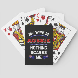 Baraja De Cartas Mi esposa está australiana bajo la monarquía