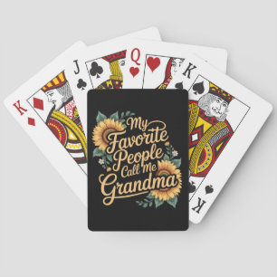 Baraja De Cartas Mi Gente Favorita Me Llama Abuela Día de la Madre