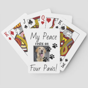 Baraja De Cartas Mi paz descansa en cuatro varas - Cute Pet Lover C