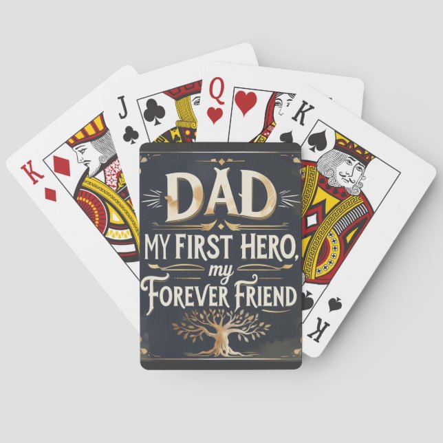 Baraja De Cartas Mi primer héroe mi papá (Reverso)