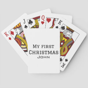 Baraja De Cartas Mi primera Navidad añadir nombre masculino SMS sim