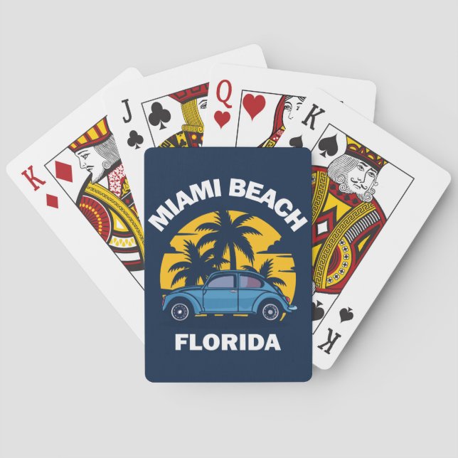 Baraja De Cartas Miami Beach, Florida (Reverso)