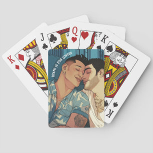 Baraja De Cartas Miami Centro Hombres Gays Ahogándose Ilustracion