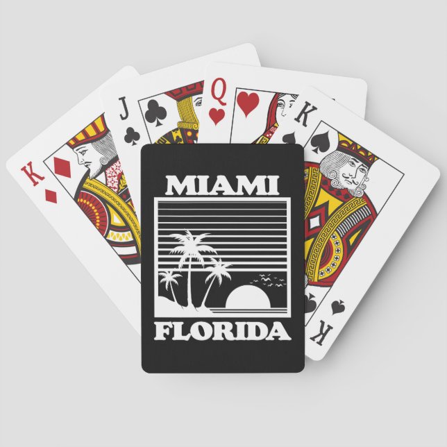 Baraja De Cartas Miami, Florida (Reverso)