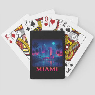 Baraja De Cartas Miami Moonrise - Neon Skyline