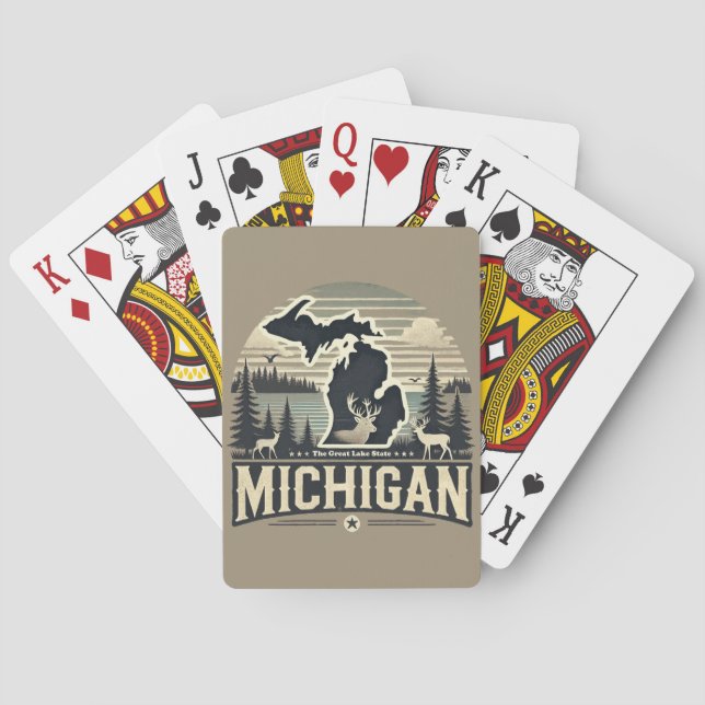 Baraja De Cartas Michigan (Reverso)