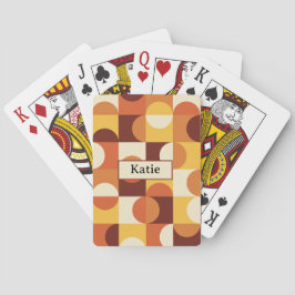 Baraja De Cartas Mid Century Media Circles naranja amarillo Nombre