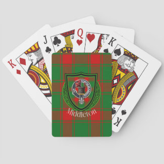 Baraja De Cartas Middleton Scottish Clan Tartan & Crest