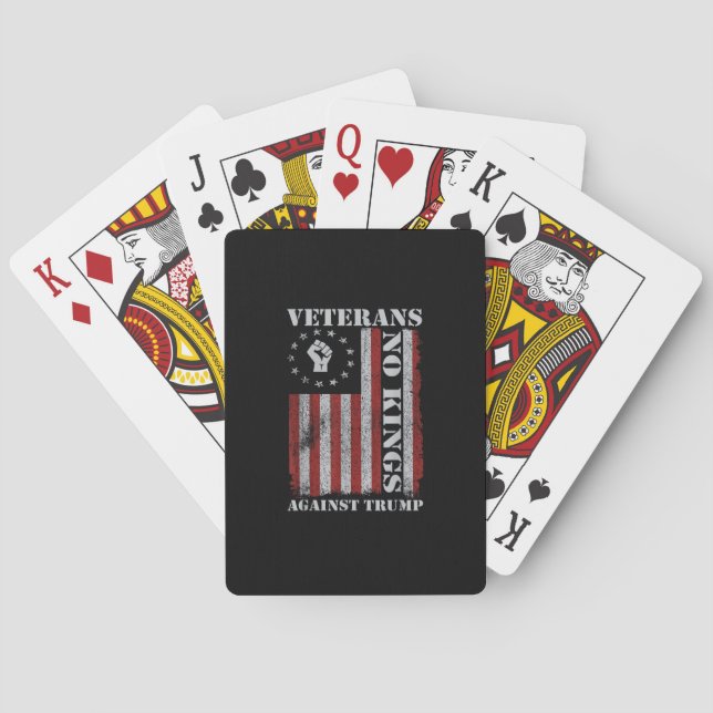 Baraja De Cartas Military Veterans Protest Flag Patriotic Freedom (Reverso)