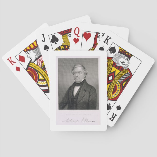 Baraja De Cartas Millard Fillmore, grabado por Thomas B. Welch (181 (Reverso)