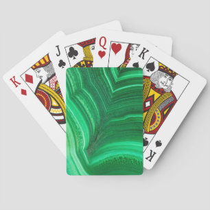 Baraja De Cartas Mineral de malaquita verde brillante
