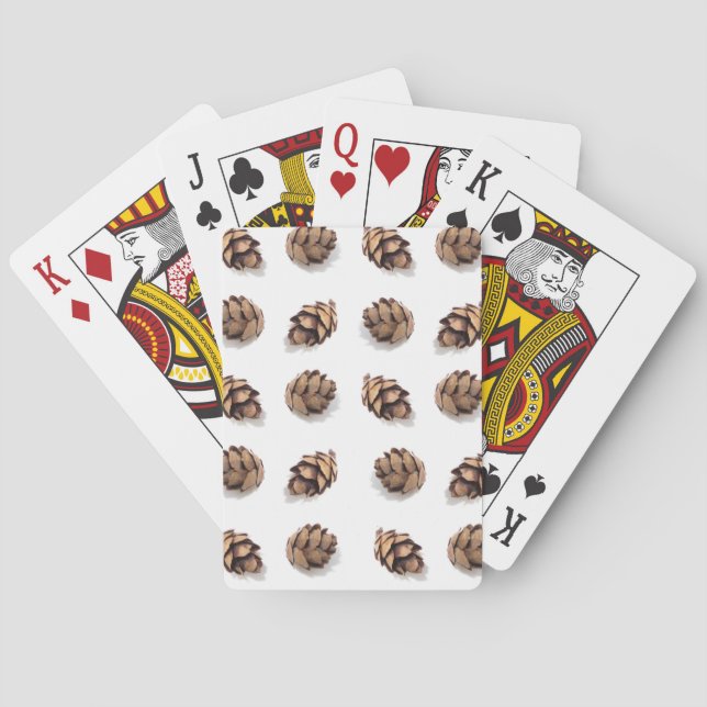 Baraja De Cartas Mini tonos de pino en blanco (Reverso)