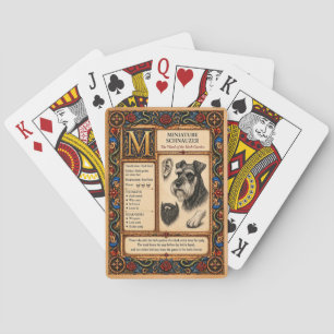 Baraja De Cartas Miniature Schnauzer, Arte de Bestiario Medieval