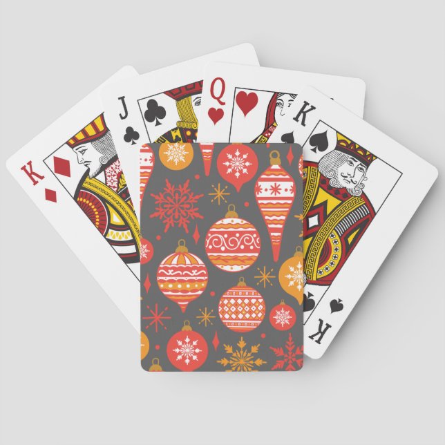 Baraja De Cartas Minimalist Christmas Aesthetic Pattern - Holiday  (Reverso)
