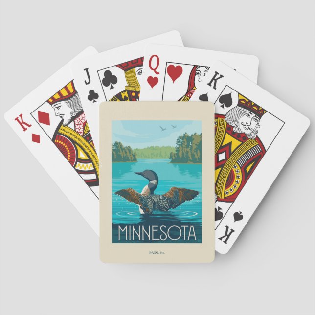 Baraja De Cartas Minnesota | Loon (Reverso)