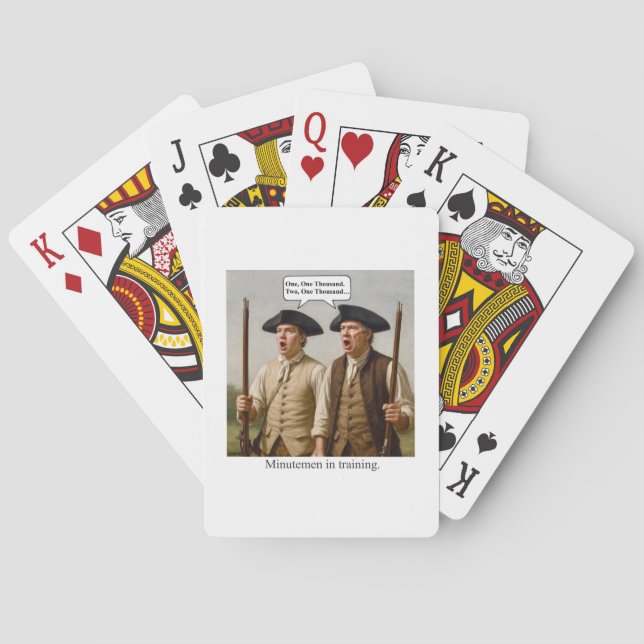 Baraja De Cartas Minutemen in training. (Reverso)