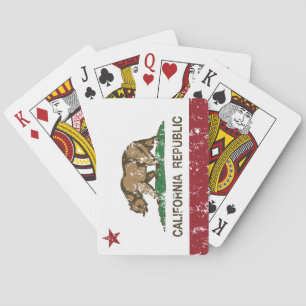 Baraja De Cartas Mirada apenada bandera de la república de Californ